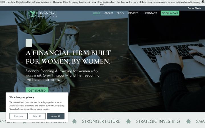 Screenshot of difiadvisory.com