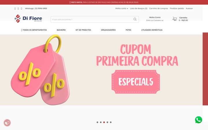 Captura de ecrã de difioreperlacasa.com.br