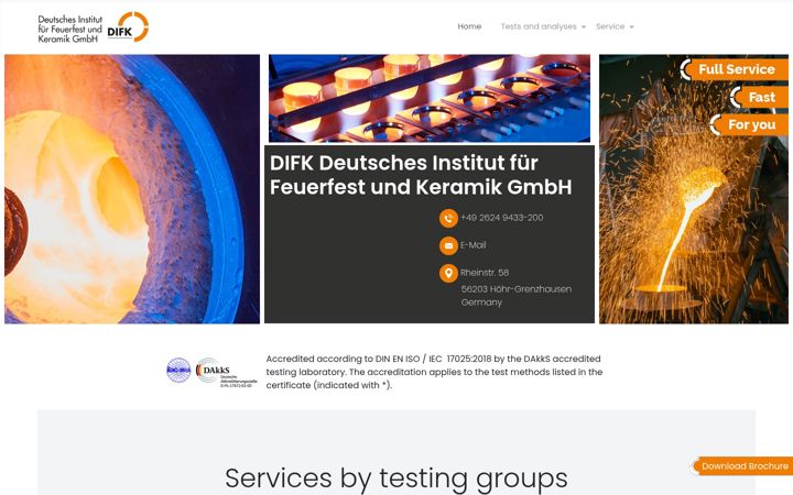 Screenshot of difk.de
