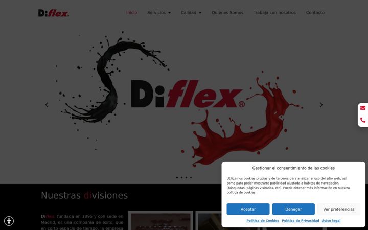 Skjermbilde av diflex.es