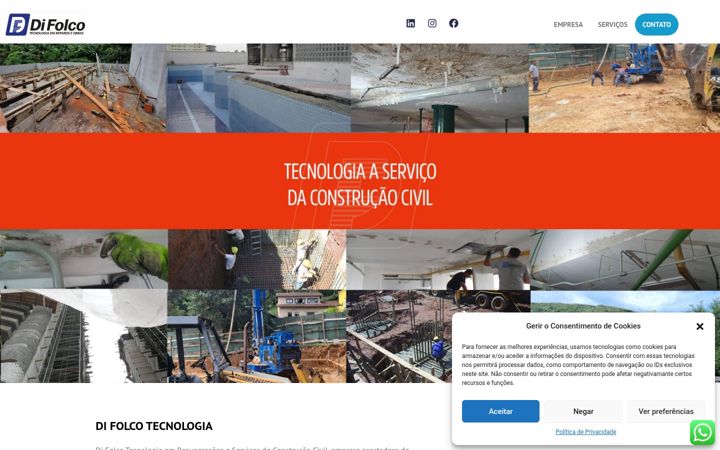 Captura de ecrã de difolcotecnologia.com.br