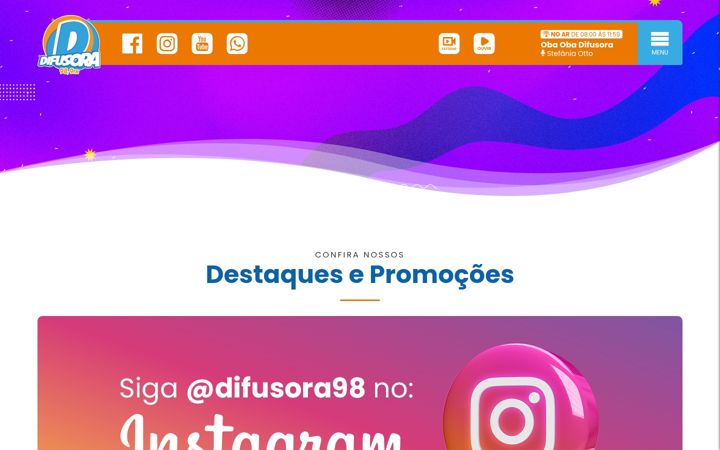 Captura de ecrã de difusora98.com.br