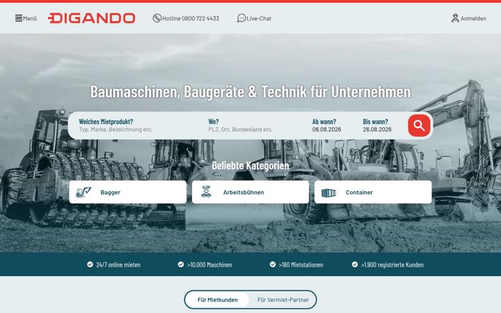Screenshot of digando.com