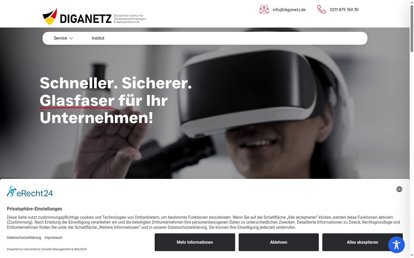 Screenshot del banner di consenso mostrato prima di qualsiasi interazione
