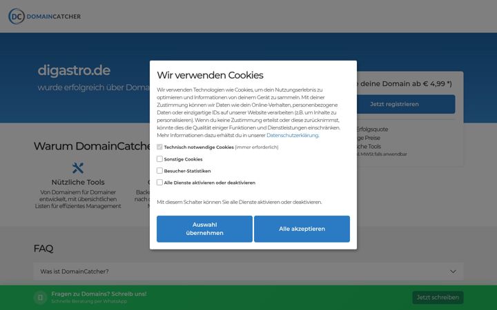 Screenshot of digastro.de
