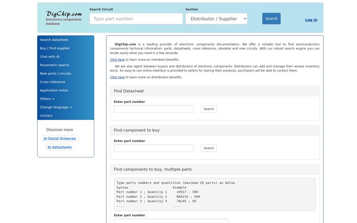 Screenshot of digchip.com