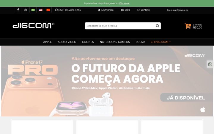 Captura de ecrã de digcom.com.br