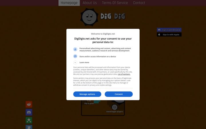 Screenshot ta' digdigio.net
