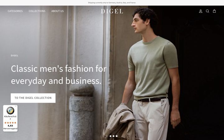 Screenshot of digel.de