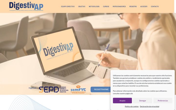 Ekraanipilt saidist digestiv-ap.es