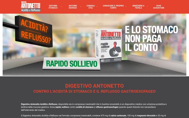 Screenshot von digestivoantonetto.it