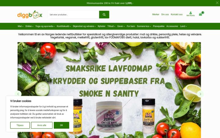 Snímek obrazovky diggbox.no