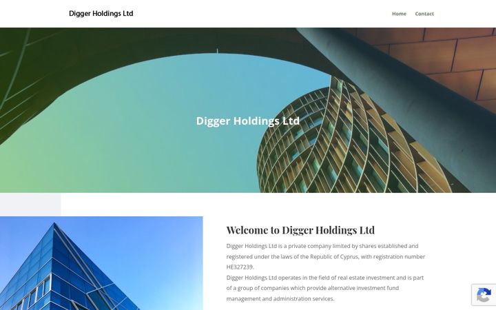 Screenshot of diggerholdings.com