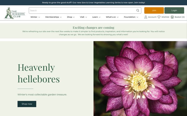 Screenshot of diggers.com.au