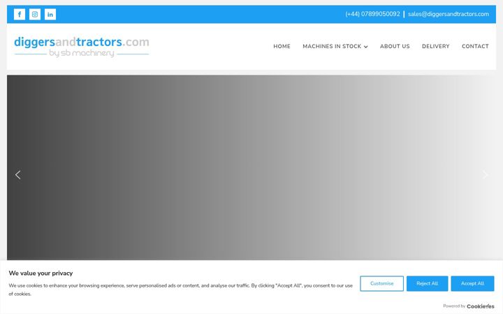 Screenshot of diggersandtractors.com