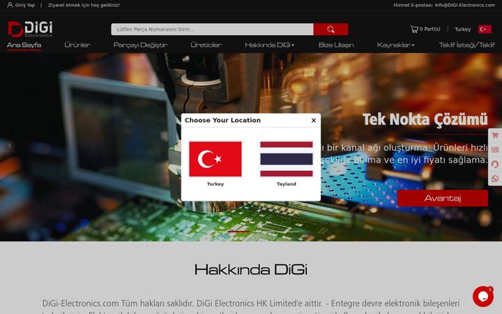 Screenshot of digi-electronics.com.tr