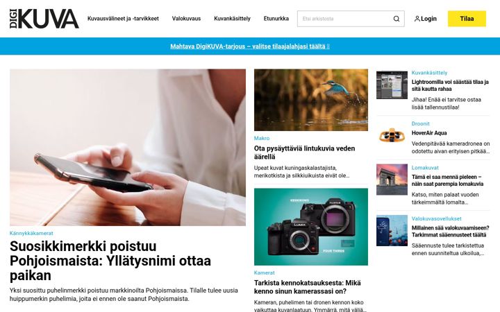 Skærmbillede af digi-kuva.fi