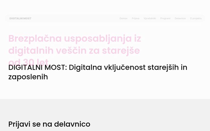 Screenshot ta' digi-most.si