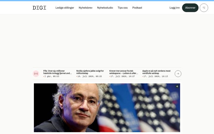 Screenshot of digi.no