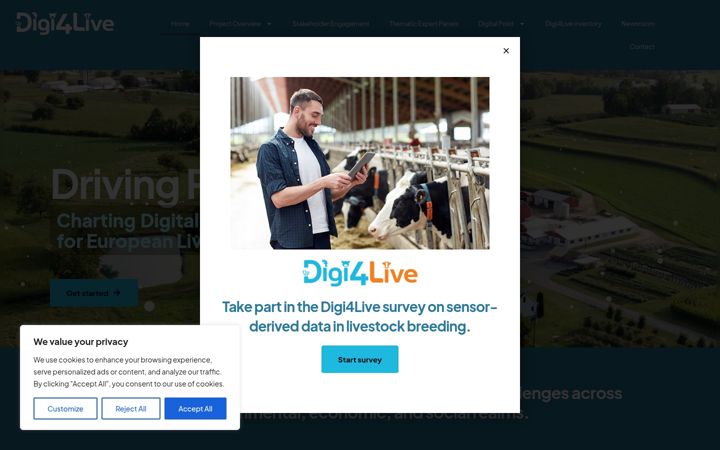 Screenshot of digi4live.eu