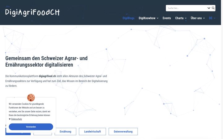 Screenshot of digiagrifood.ch