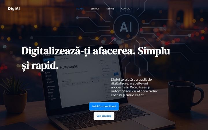 Screenshot of digiai.ro
