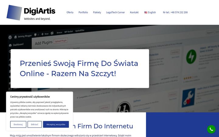 Snimka zaslona za digiartis.pl