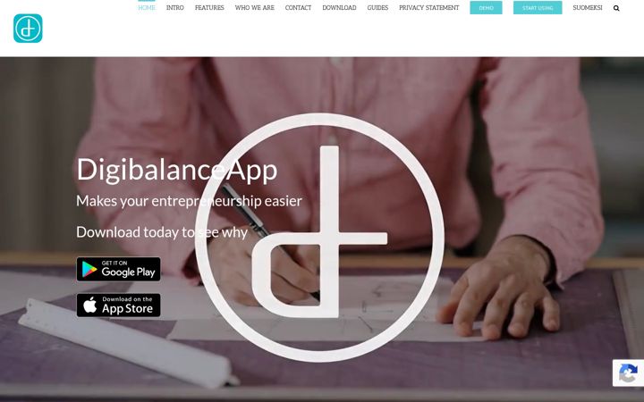 Screenshot of digibalanceapp.com