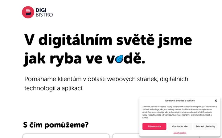 Skærmbillede af digibistro.cz