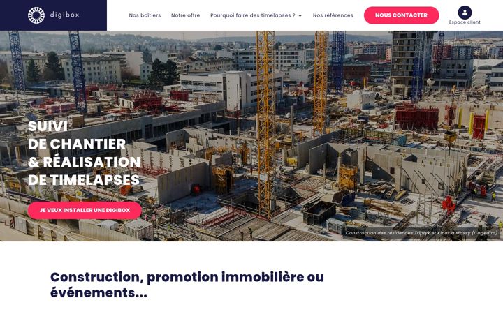 Screenshot of digibox-chantiers.com