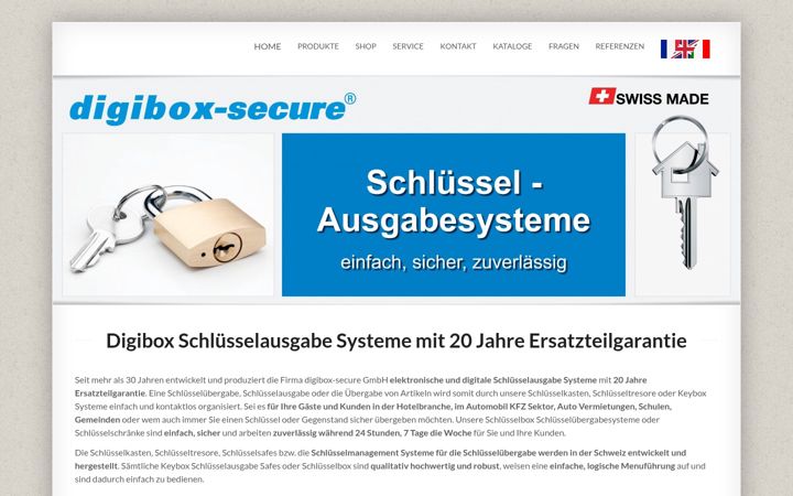 Screenshot of digibox-secure.ch