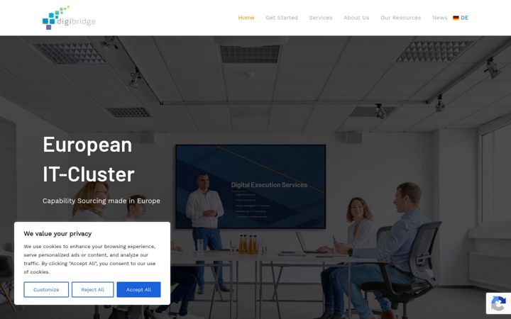 Screenshot of digibridge.eu