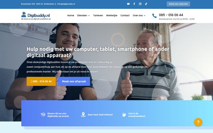 Captura de pantalla de digibuddy.nl