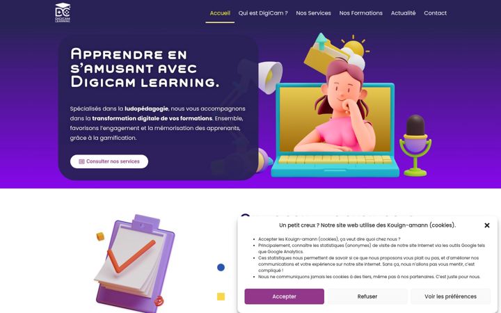 Ekrānuzņēmums no digicam-learning.fr