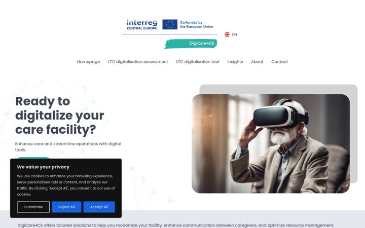 Screenshot of digicare4ce.eu