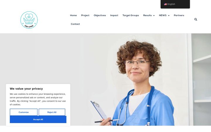 Screenshot of digicareproject.eu