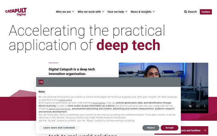 Zrzut ekranu digicatapult.org.uk