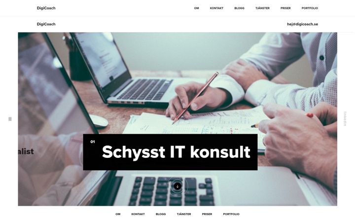Screenshot ta' digicoach.se