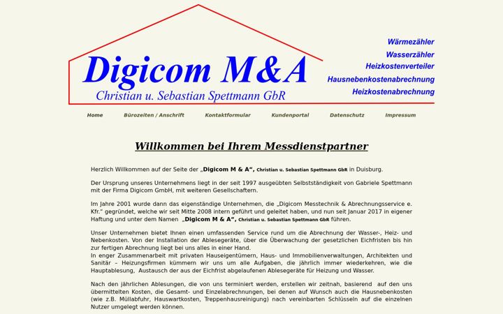 Screenshot of digicom-duisburg.de