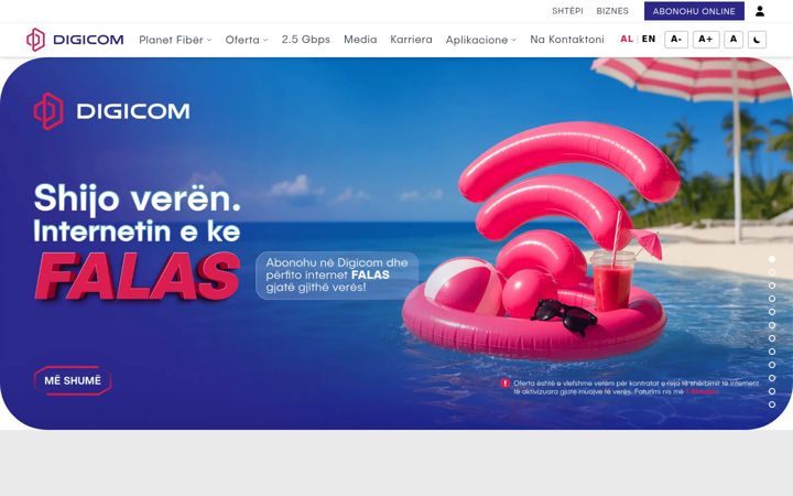 Screenshot of digicom.al