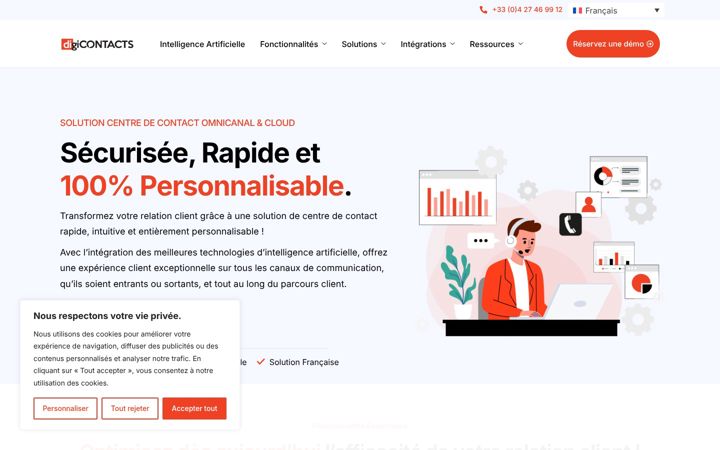 Screenshot ta' digicontacts.net