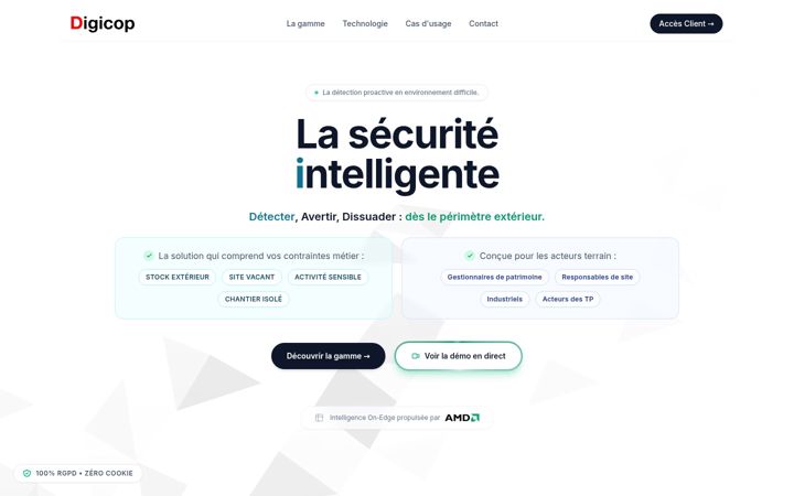 Skärmbild av digicop.io