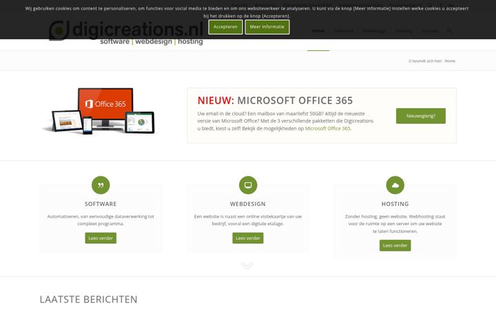 Captură de ecran a digicreations.nl