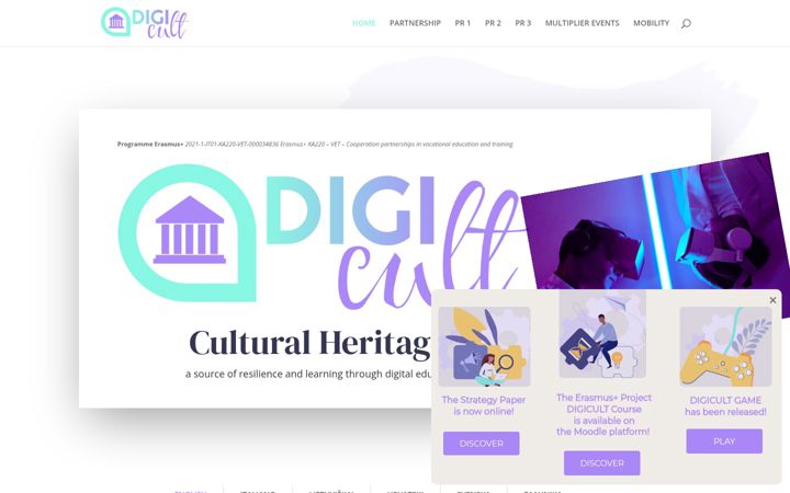 Screenshot of digiculterasmus.eu