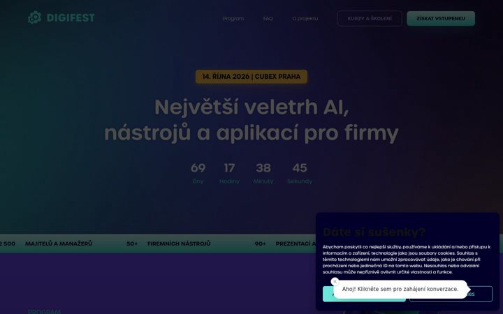 Skærmbillede af digifest.cz