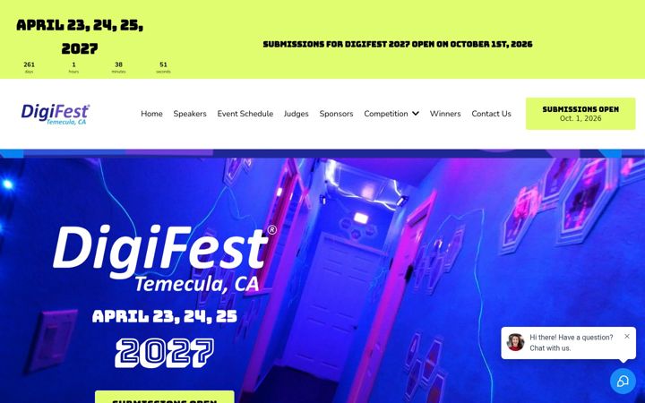 Screenshot of digifesttemecula.org