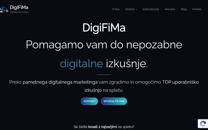Screenshot ta' digifima.si