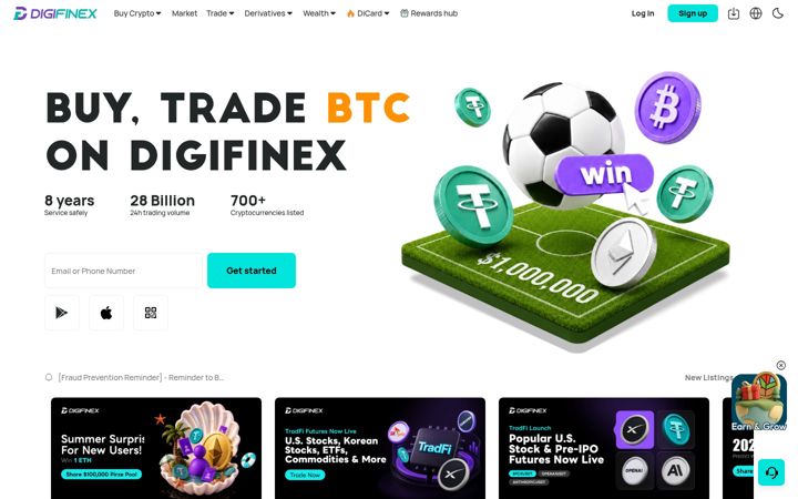 Screenshot of digifinex.com
