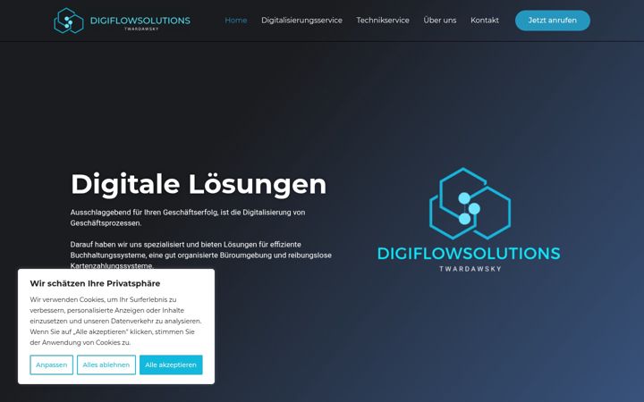 Screenshot of digiflowsolutions.de