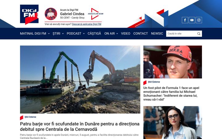 Screenshot of digifm.ro